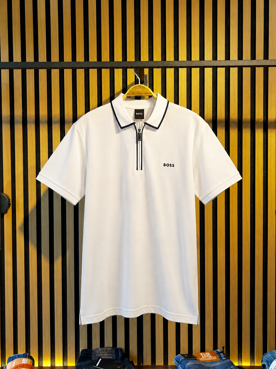 BOSS Philix Beyaz Polo Yaka T-shirt