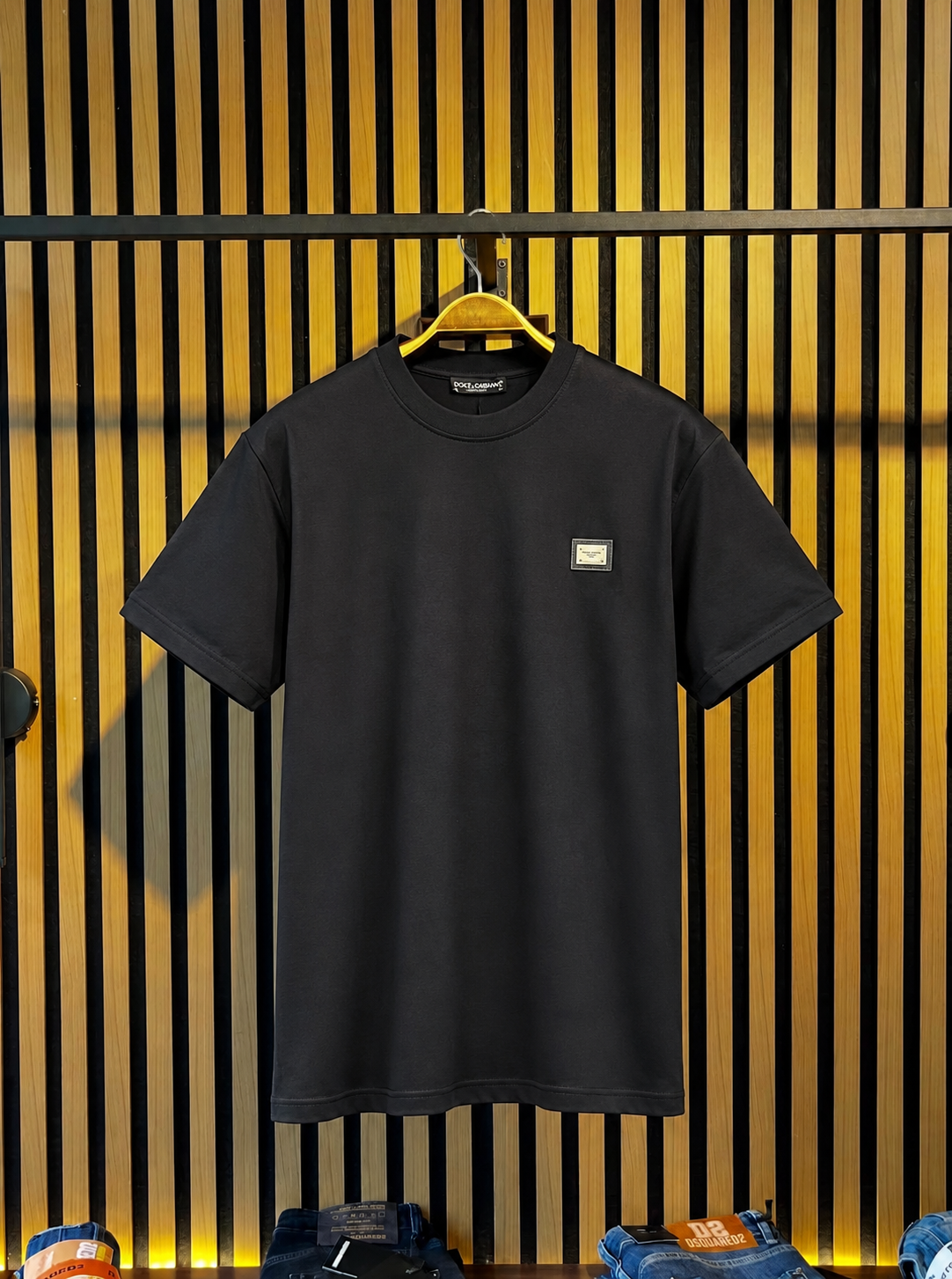 DOLCE&GABBANA Siyah Logo Detaylı T-shirt