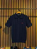 POLO RALPH LAUREN Lacivert Polo Yaka Örgü Dokulu Triko