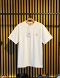 HERMES Beyaz Logo Nakışlı T-Shirt